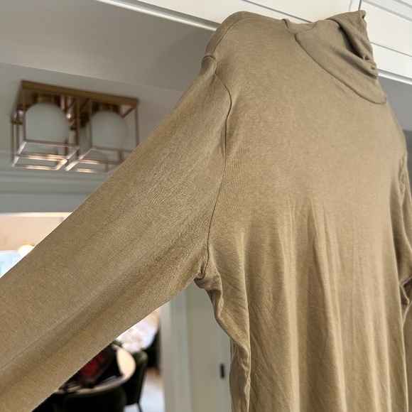 Mijeong Park Lightweight Beige Long Sleeve Roll Neck Top - Size L - Picture 6 of 12